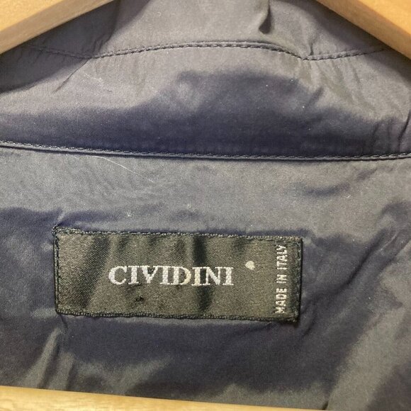 CIVIDINI Italy Womens Floral Collared Henley Blouse Sz Small Top Blue 1/2 Sleeve - Picture 12 of 16